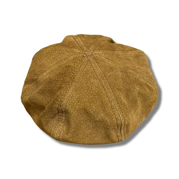 Goorin Brothers Leather Newsboy Cap Brown Size L Casual Fall Hat - Picture 4 of 5